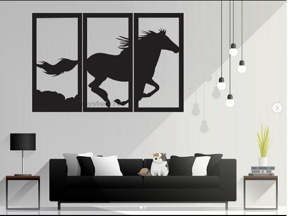 Wooden Wall decor Horse Scenery (PRODUCT CODE : ZS44)