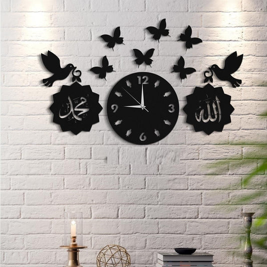 3D Wooden Wall Clock 40 Inches Islamic Clock(PRODUCT CODE : ZS210)