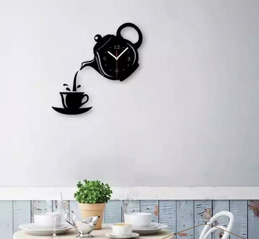 Kettle Tea Wall Clock for kitchen and Home (PRODUCT CODE : ZS46)